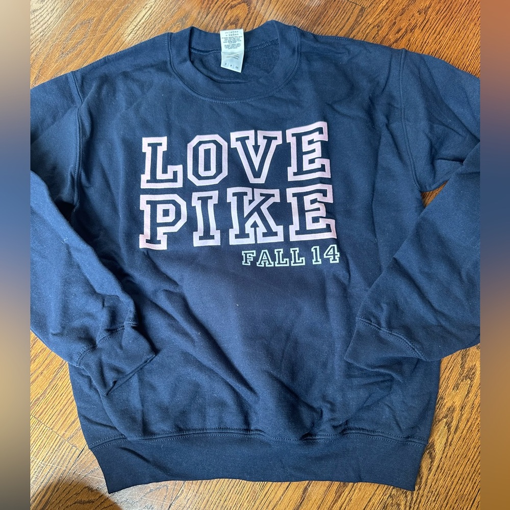 Vintage LOVE PIKE Navy Crewneck Sweatshirt - Pink Lettering